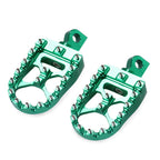 Green CNC Wide MX Style Foot Pegs for Harley Sportster Softail