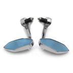 Polygon Mirrors Chrome for Honda Suzuki Kawasaki Yamaha (7/8" 1" Diameter)