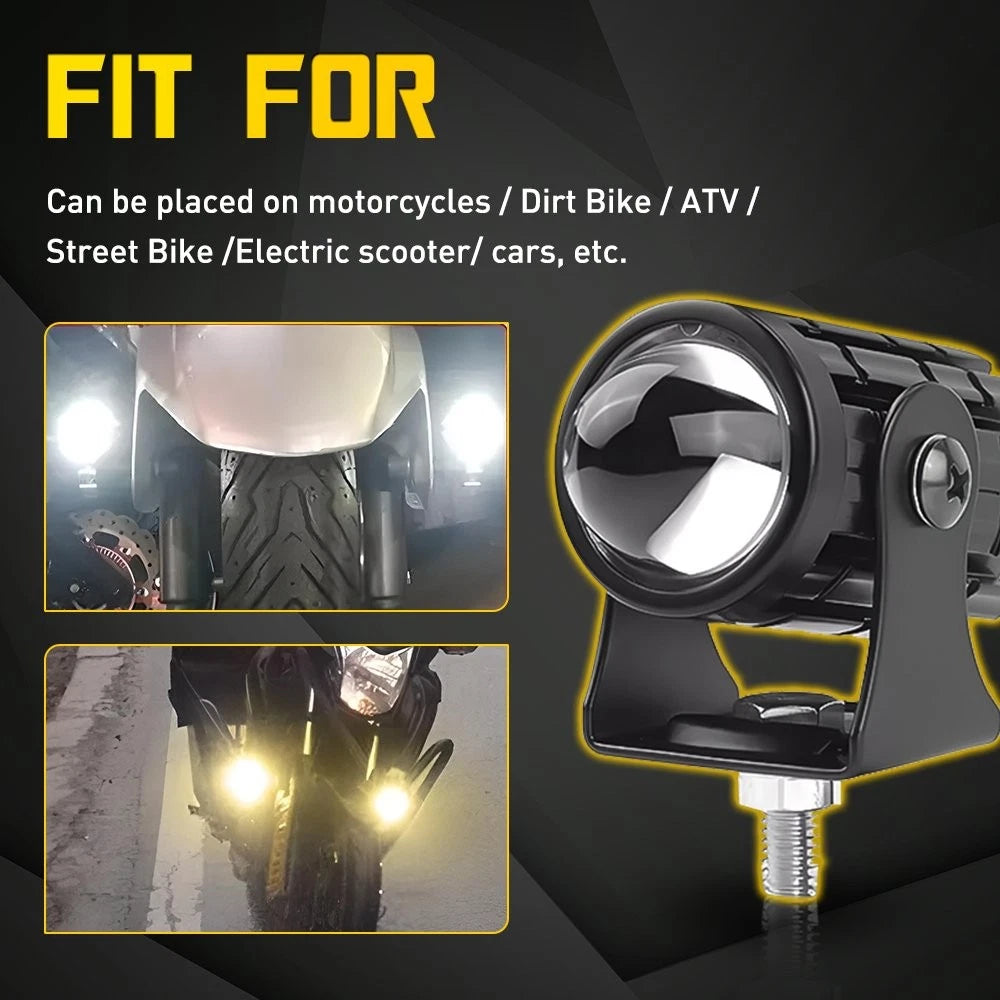 2X LED Spot Light Auxiliary Headlight Fog Lamp for Motorcycle