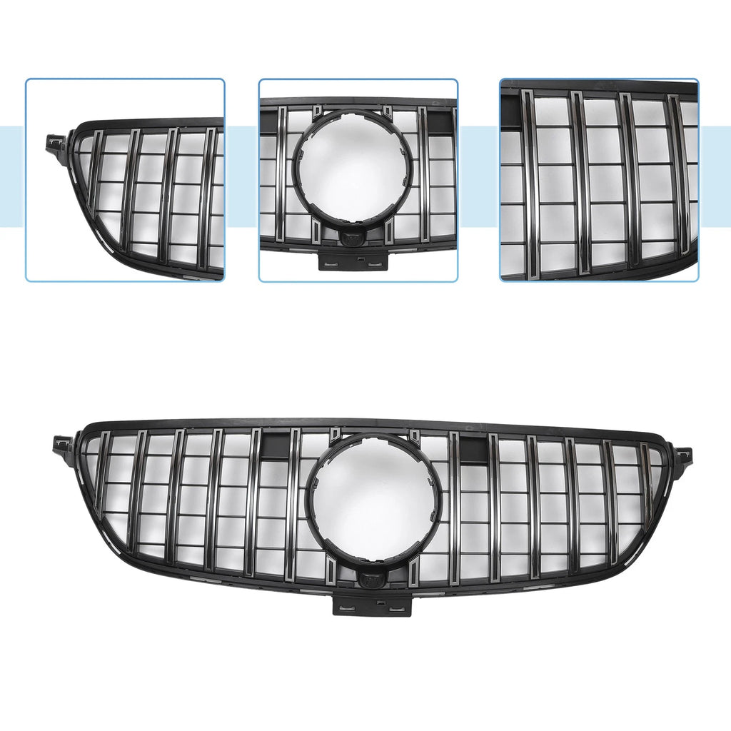 Front Upper Bumper Grille for Mercedes-Benz GLE (2015–2019) Chrome
