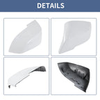 Left/Right Mirror Cover Caps White for BMW 1 Series Hatchback