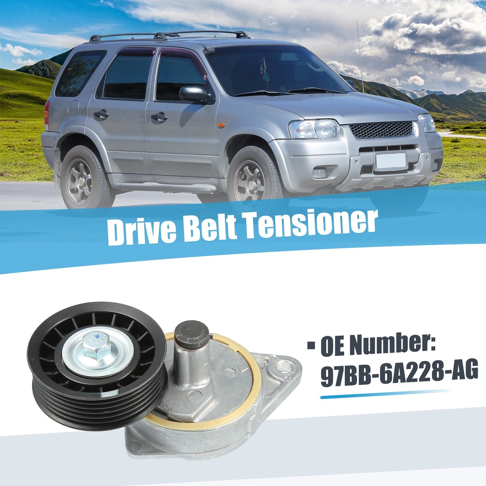 Belt Tensioner Pulley Assembly No. 97BB-6A228-AG for Ford Escape (2001–2004)