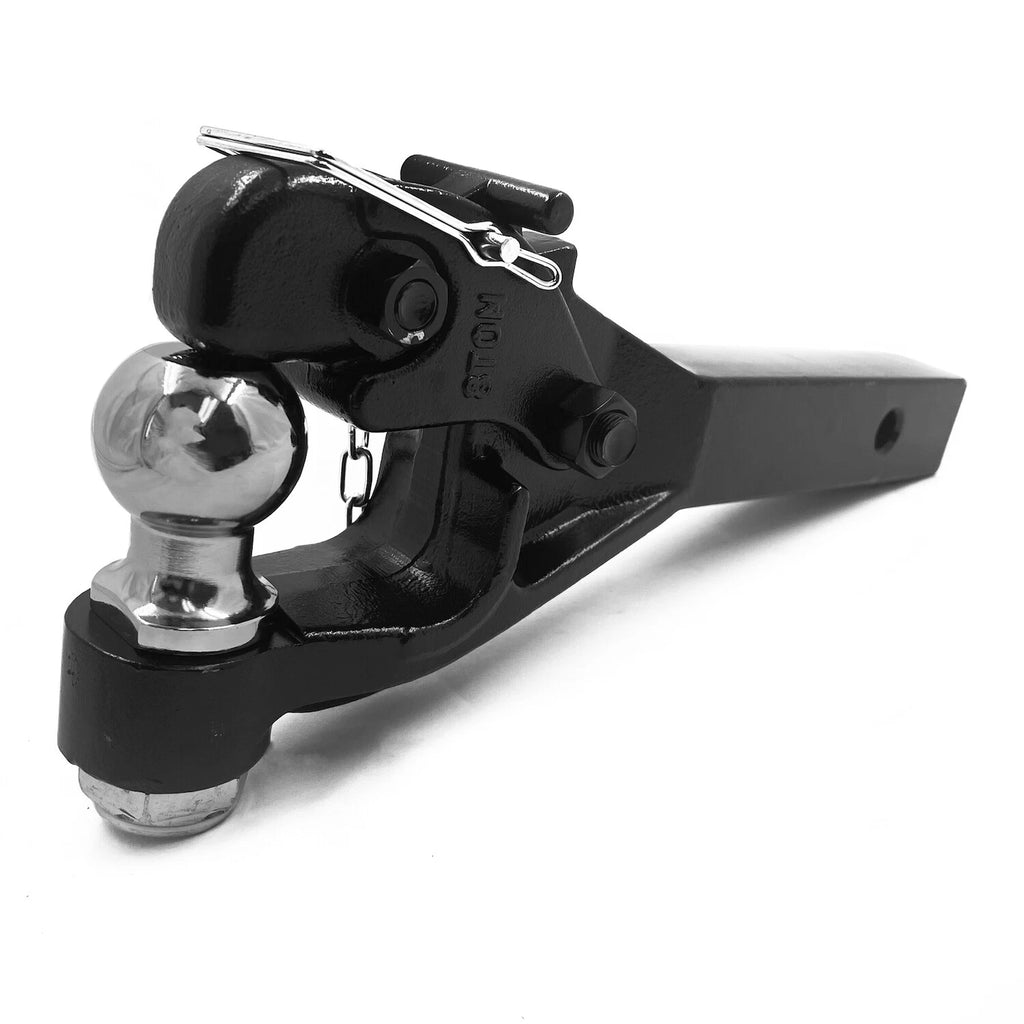 8T Receiver Mount Combination Pintle Hitch w/ 2" Ball for 2-Inch Receiver