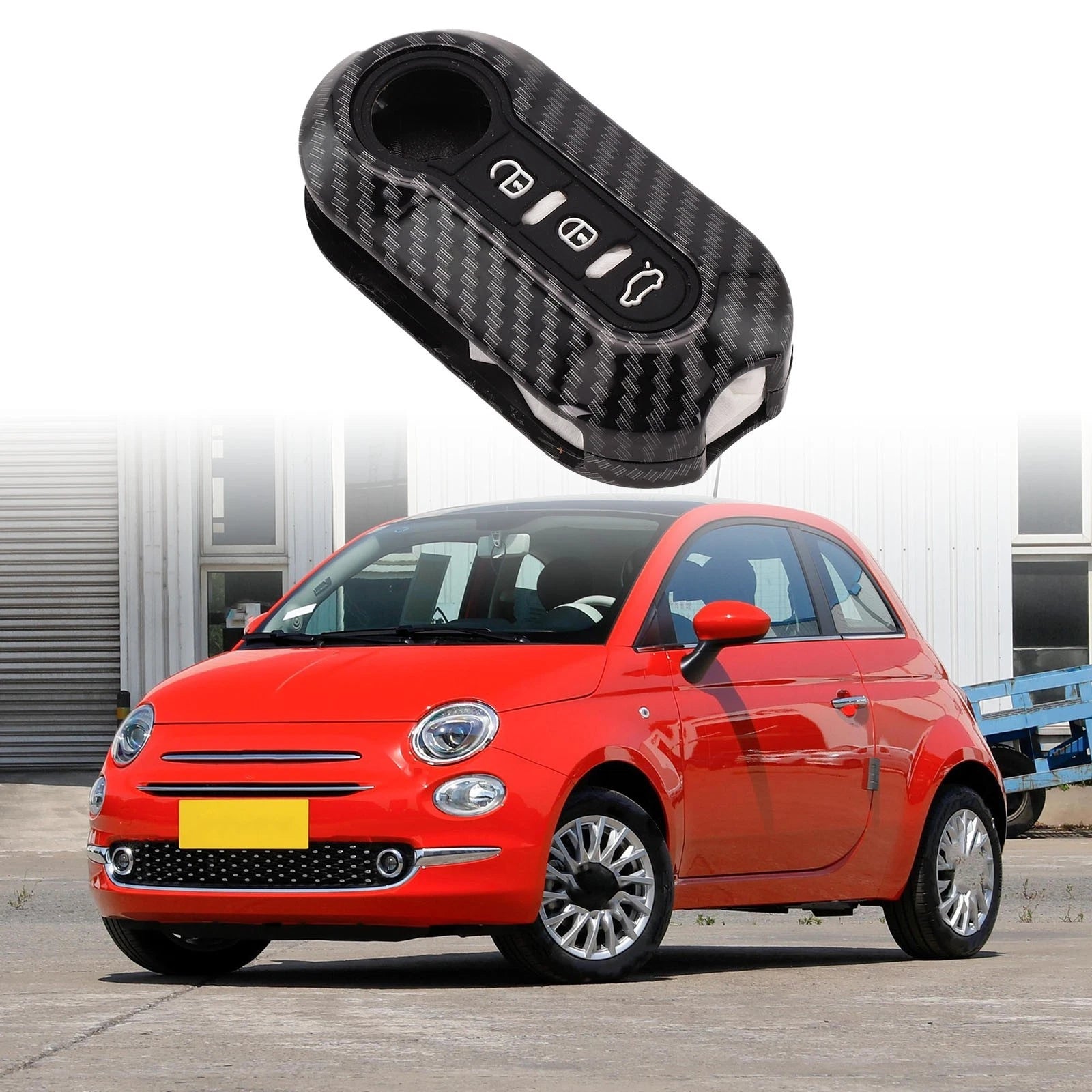 Carbon Key Protection Case for Fiat 500, Ducato, Abarth