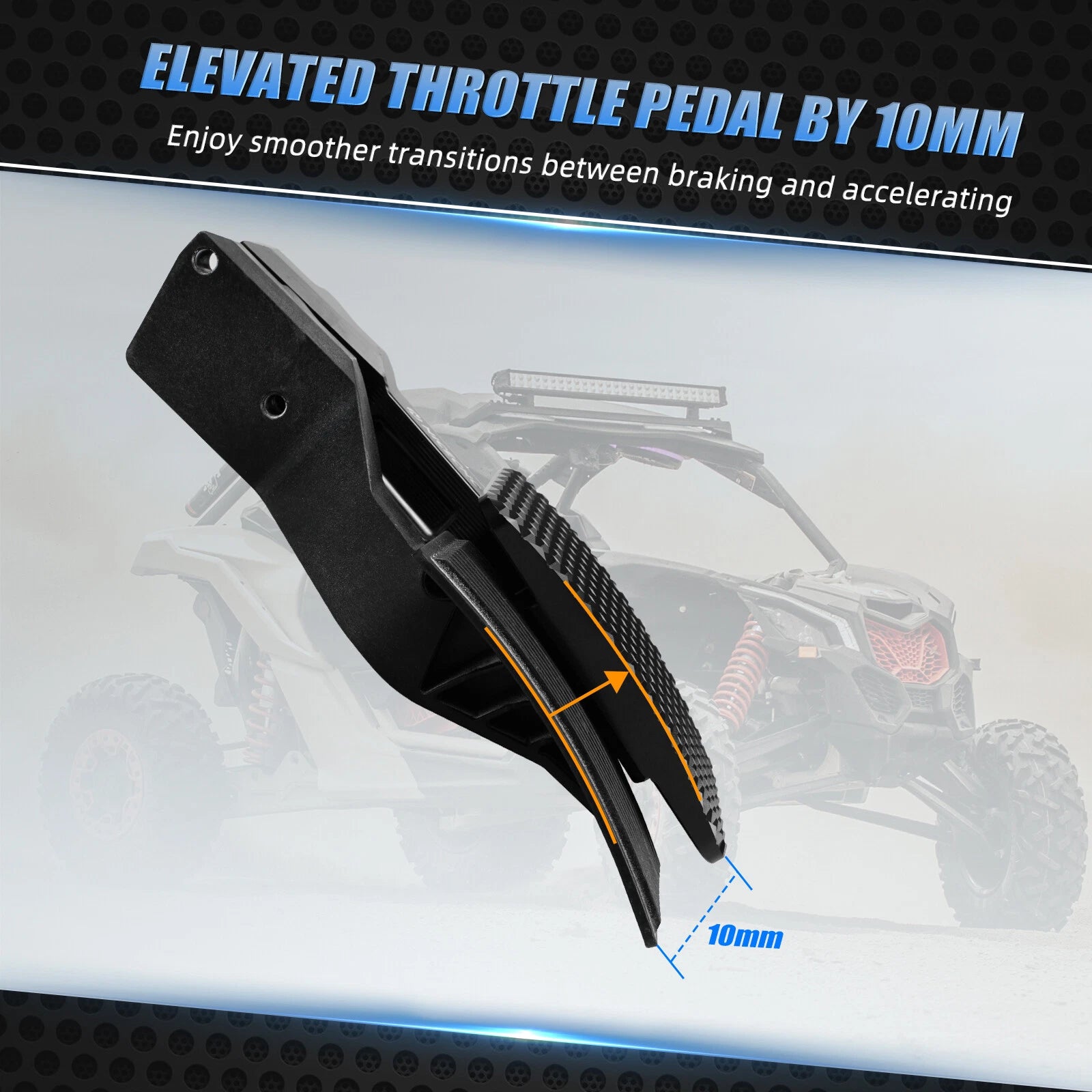 Gas Pedal + Brake Pedal Extender for Can-Am Maverick X3 (2017–2023)