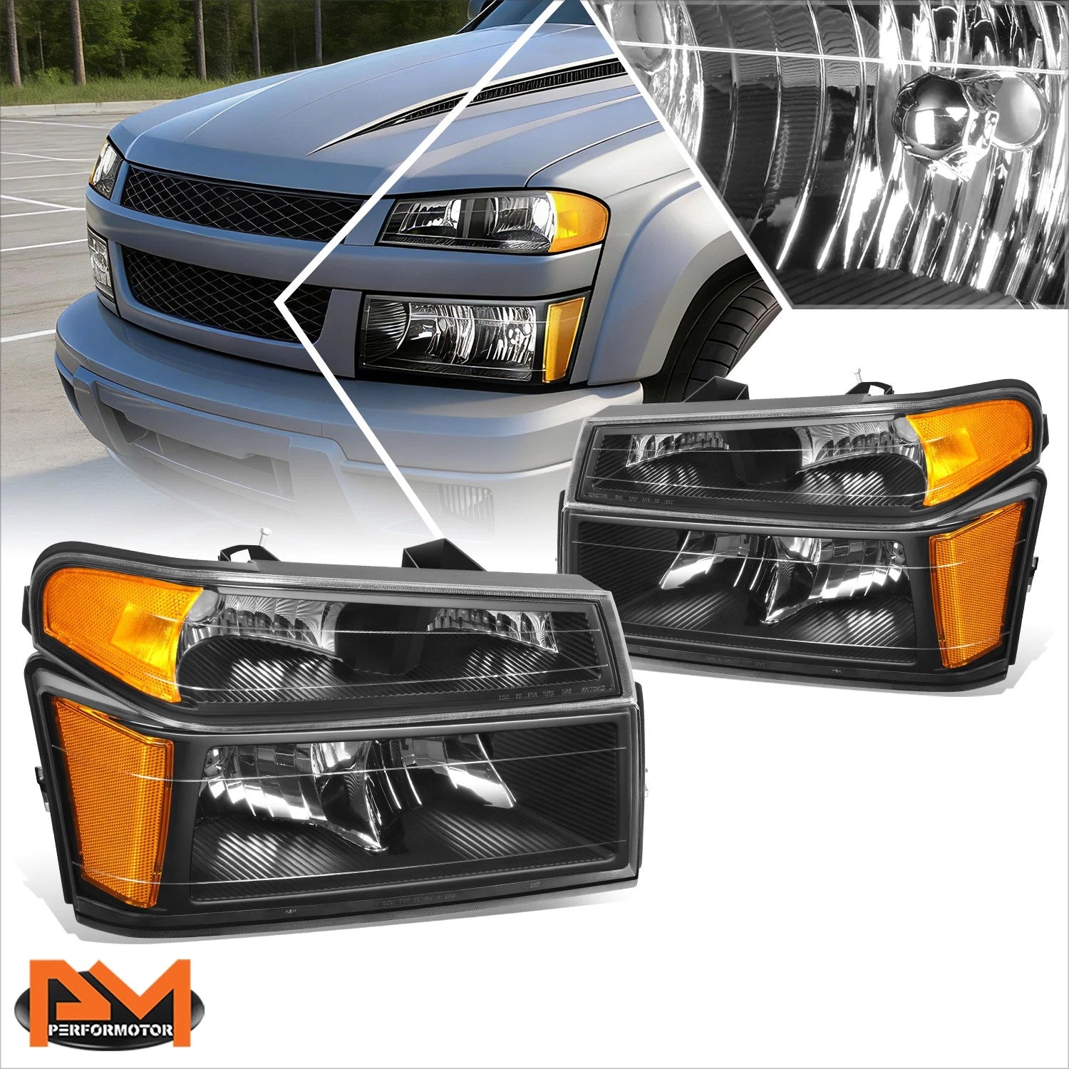 Bumper Headlight Lamps for Chevy Colorado/GMC Canyon (2004–2012)
