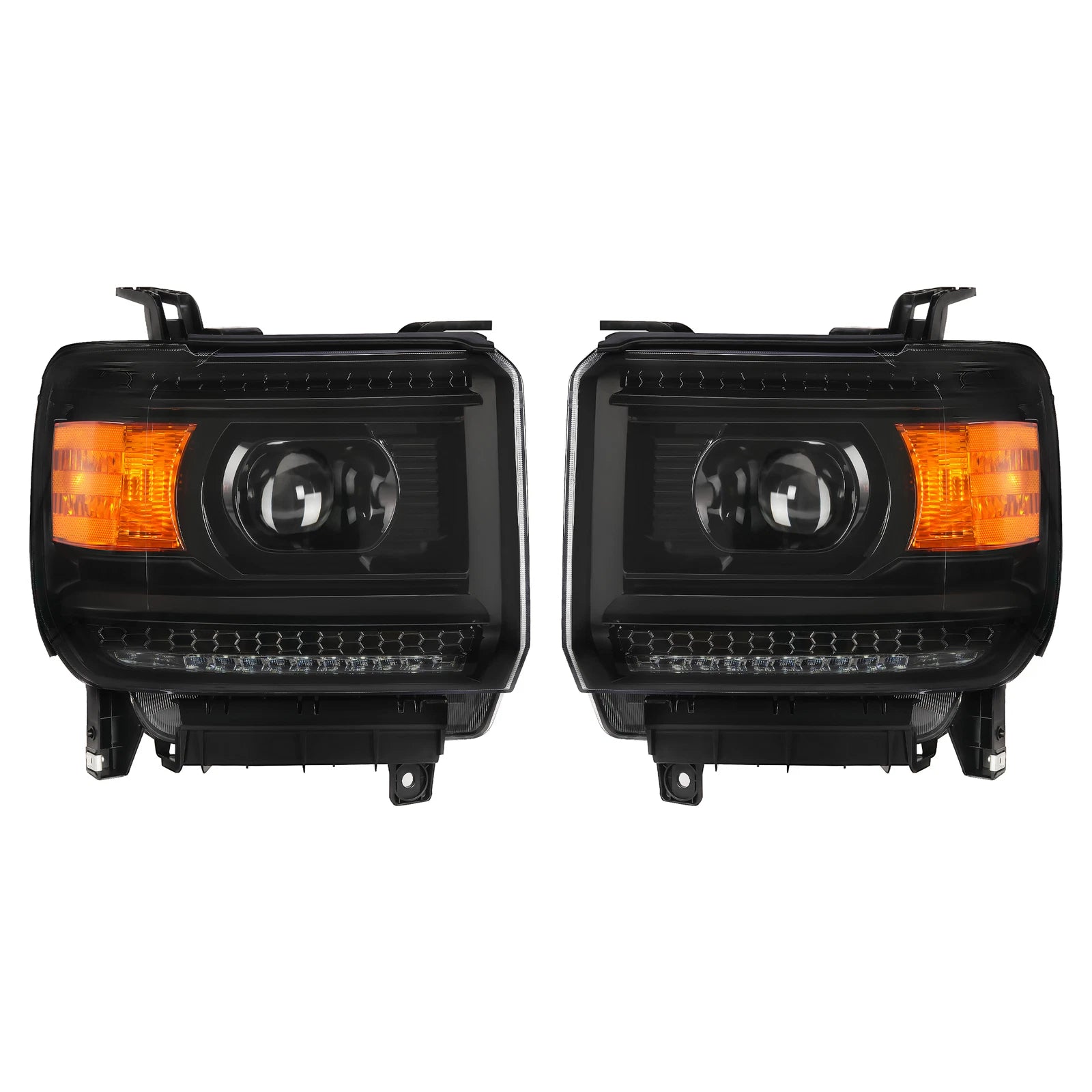 HECASA LED Headlight Projector for GMC Sierra 1500 (2014–2018), 2500/3500HD (2015–2019)