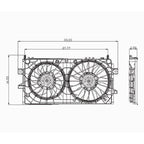 Replacement Dual Fan Assembly For 2008-2009 Buick Allure (Canada)