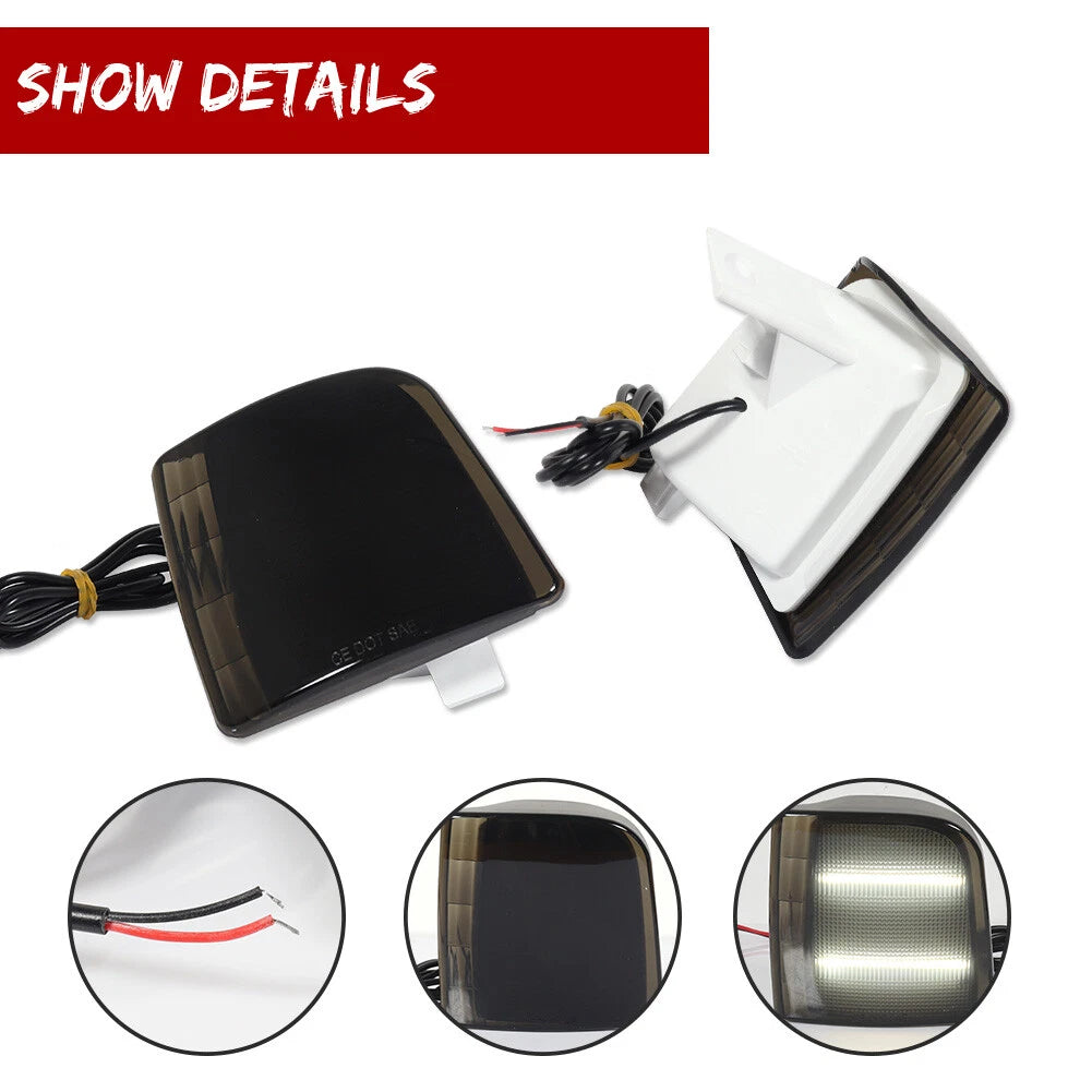 Smoked White LED Corner Parking Side Marker Lamps for Chevy Safari Van (1995–2005)