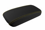 Leather Console Lid Armrest Cover for Honda Civic (2006–2011) Yellow Stitch