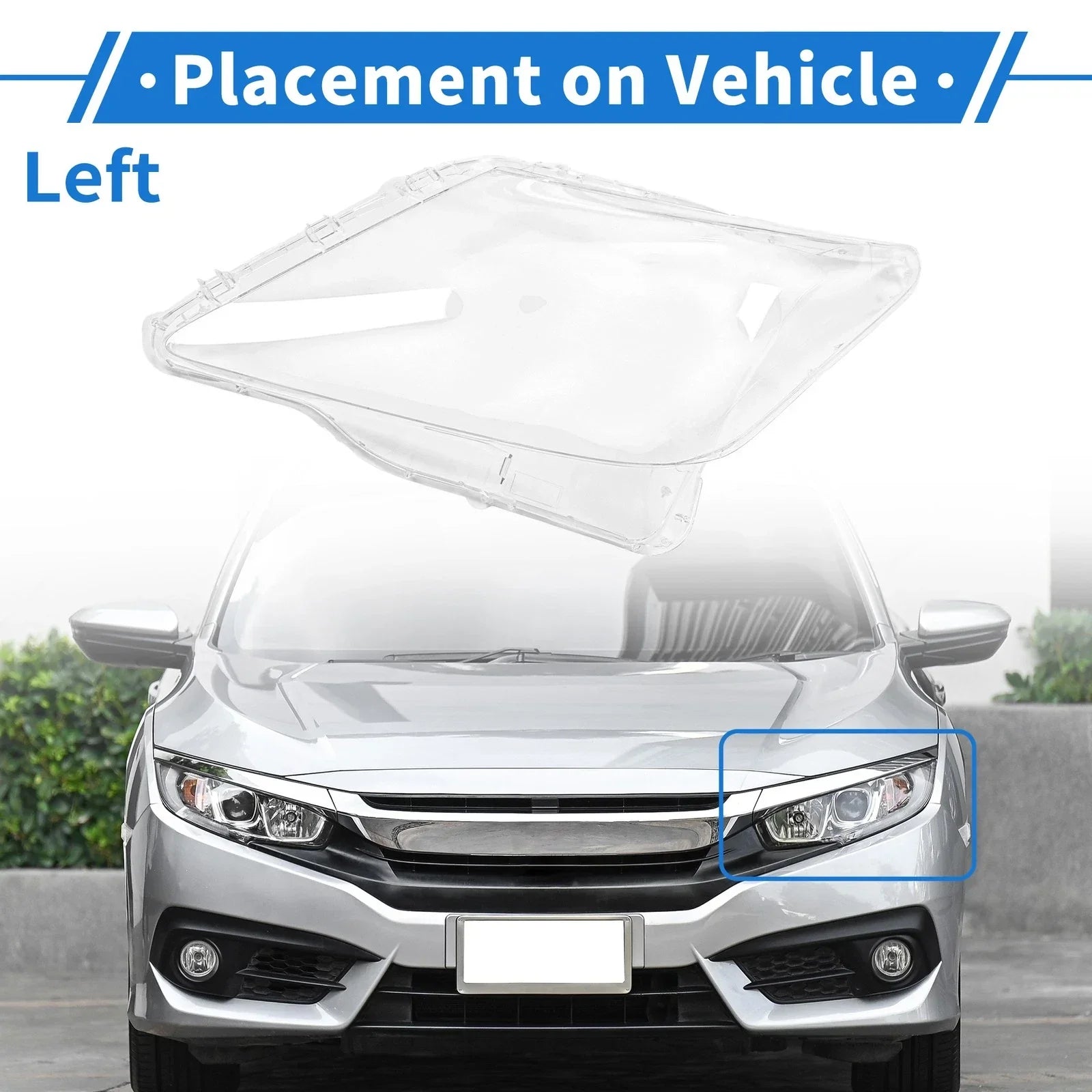Car Front Left Headlight Lens Cover for Lexus LX570 (2007-2012)