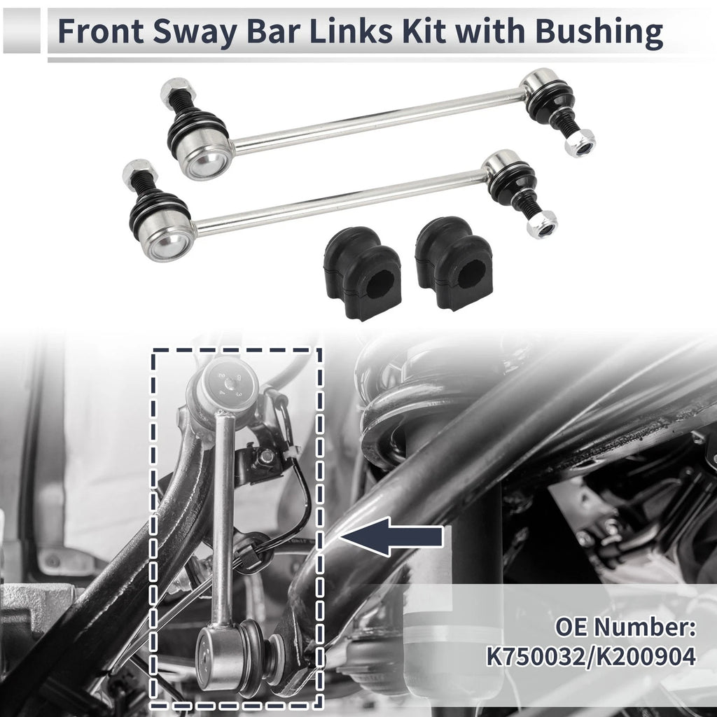 Front Stabilizer Bar Links Set of 2 with Bushings for Kia Magentis (2006–2010) No.K750032