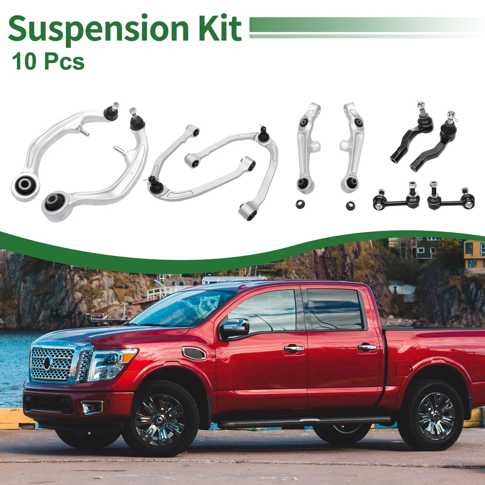 10pcs Front Suspension Kit Control Arm Sway Bar Link for Nissan 350Z (2003–2009)