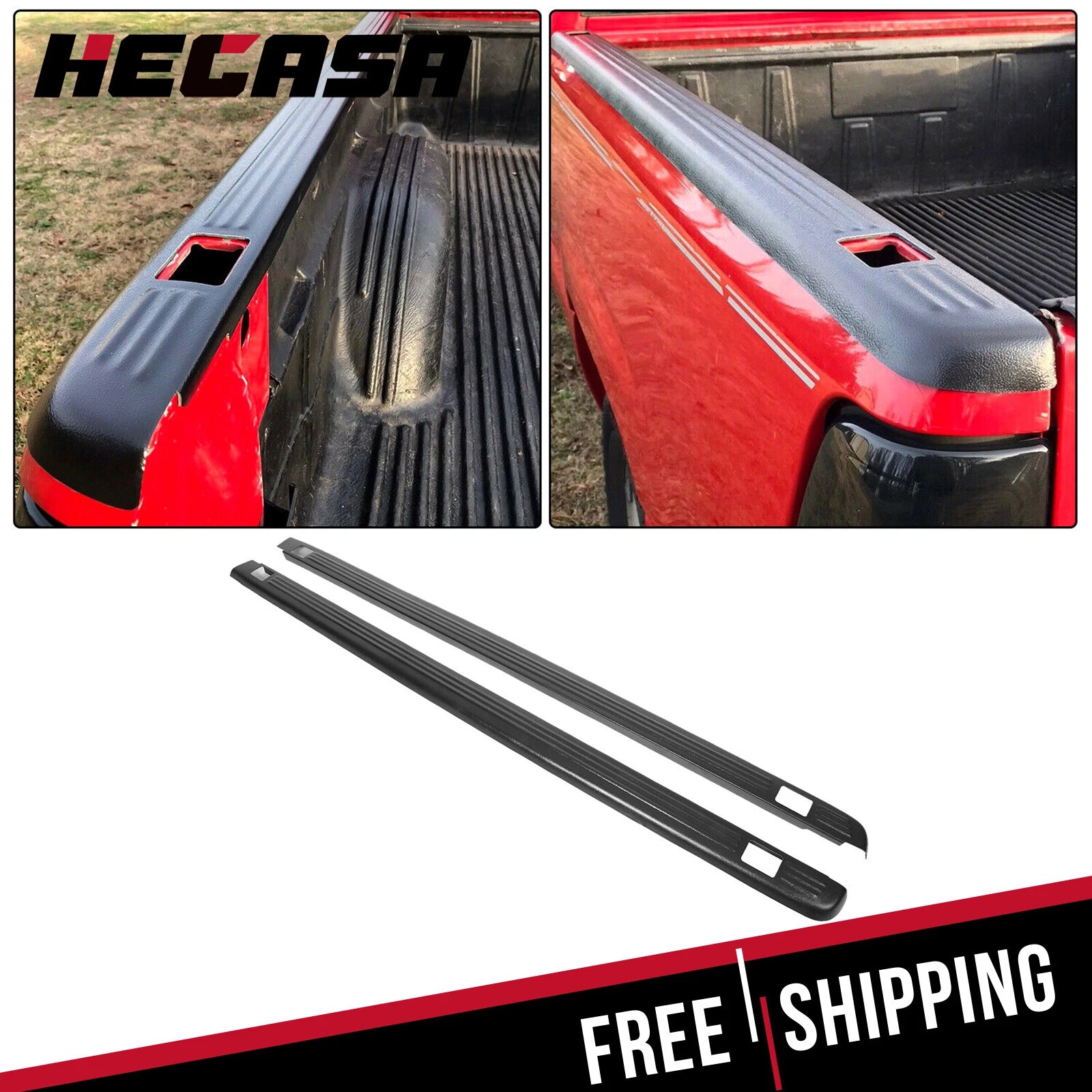 Truck Bed Rail Caps Cover W/Holes for Chevy Silverado Sierra (1999–2007)