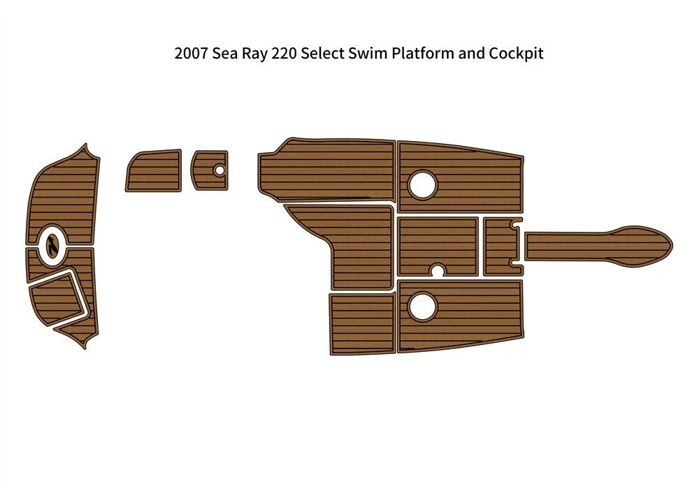 EVA Foam Teak Floor Mat for Sea Ray 220 Select (2007)