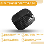 Fuel Tank Door Cap for Honda Civic (2022–2025) Carbon Fiber Black