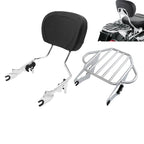 Backrest Sissy Bar Luggage Rack for Harley Touring Street Glide (2009–2025)