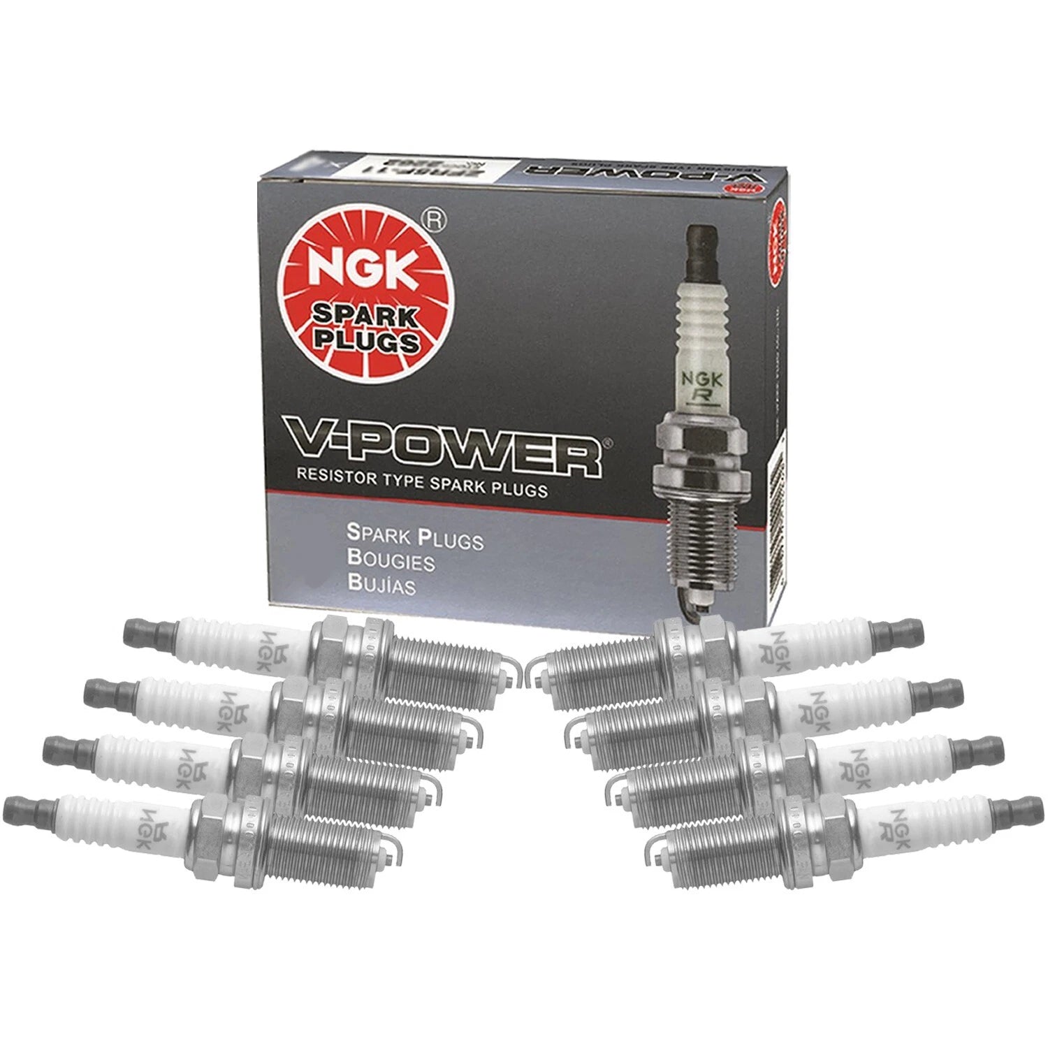 Set of 8 NGK V Power Copper Spark Plugs for Infiniti Kia Nissan Ram