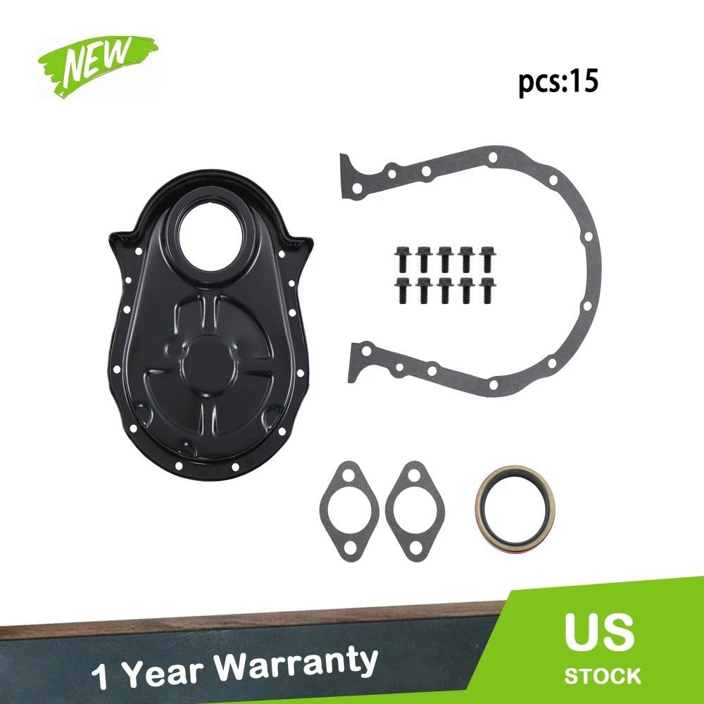 Timing Chain Cover Kit for Chevy 454 (1966–1990) 396 402 427 BBC Black