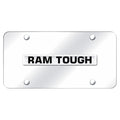 Chrome Tough Name on Chrome License Plate - Officially Licensed for Dodge RAM