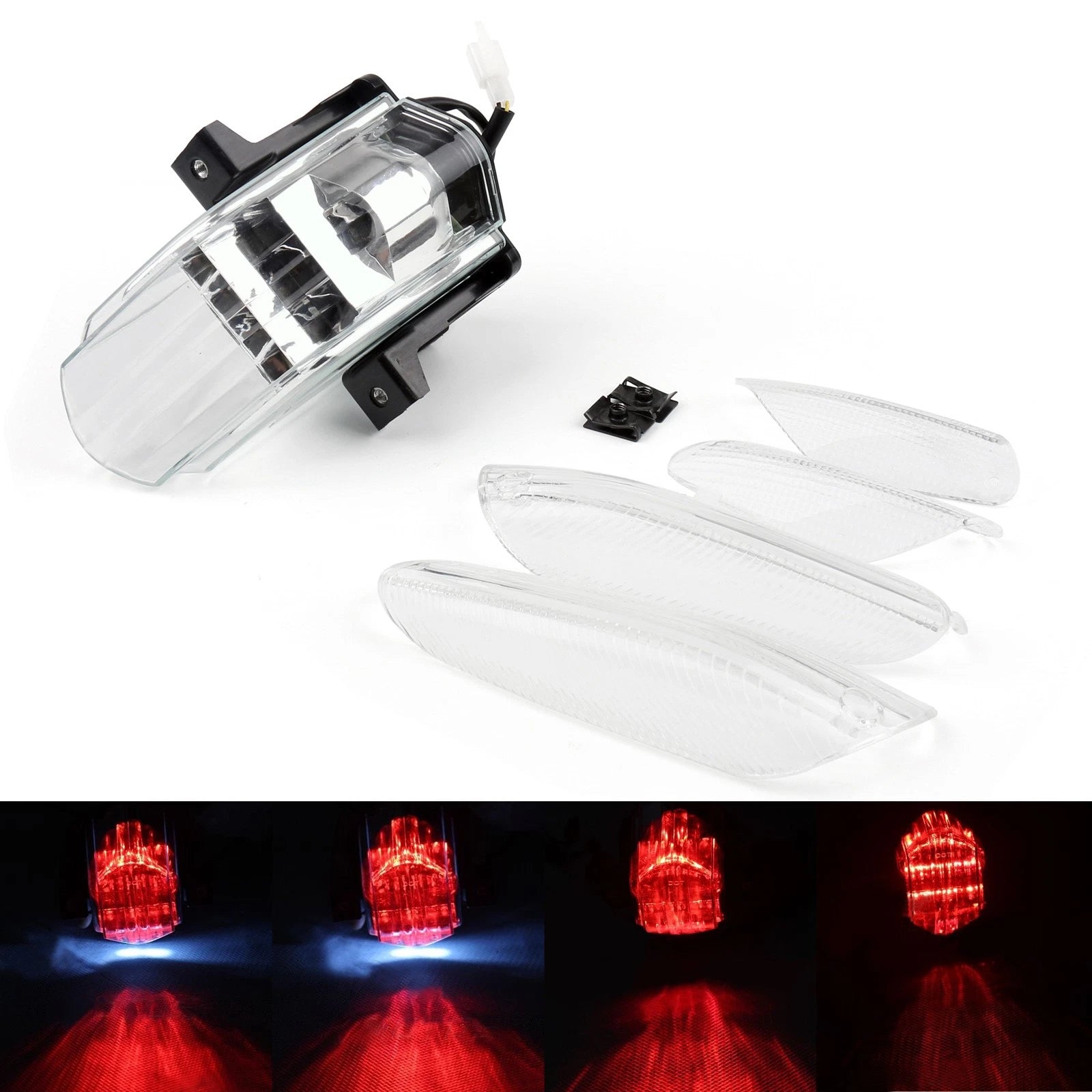 Clear LED Tail Light with Turn Signals for Aprilia RSVR Factory RSV1000 (2004–2009)