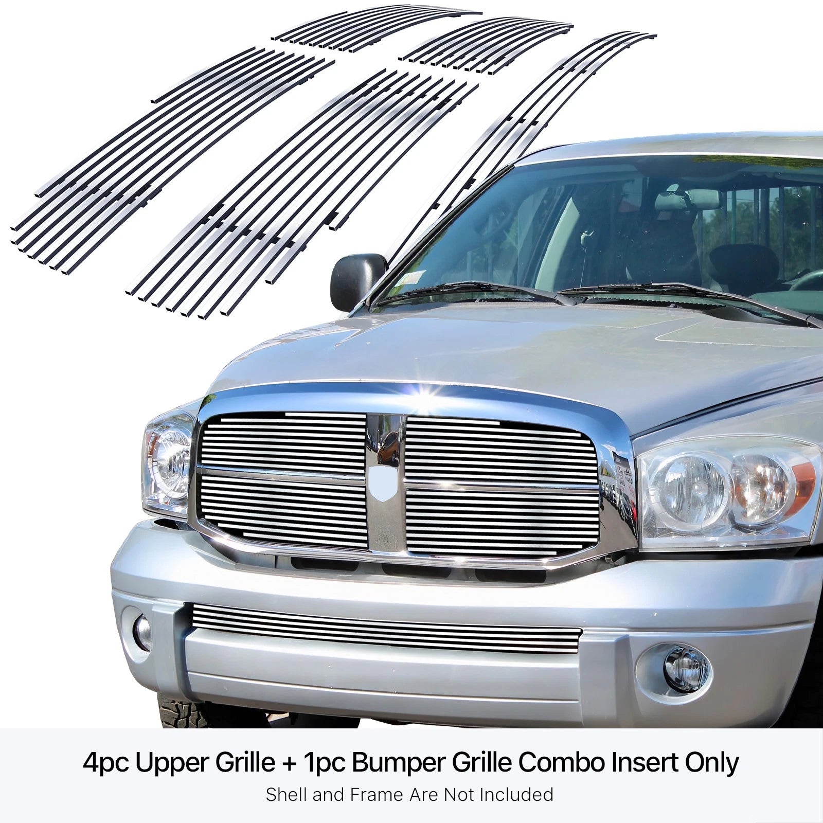 Chrome Billet Grille Insert for Dodge Ram 1500 Sport (2006-2008)