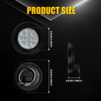 Set of 4 White DOT LED Marker Lamps for Pickup UTV (12V-24V)