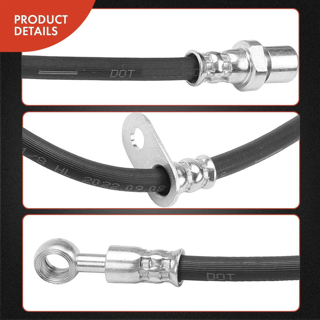 2X Front Brake Hydraulic Hose for Subaru Outback (2000-2009) Forester (2003-2008)