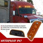 5pc Amber LED Roof Clearance Marker Light for Kenworth T680 T770 T880