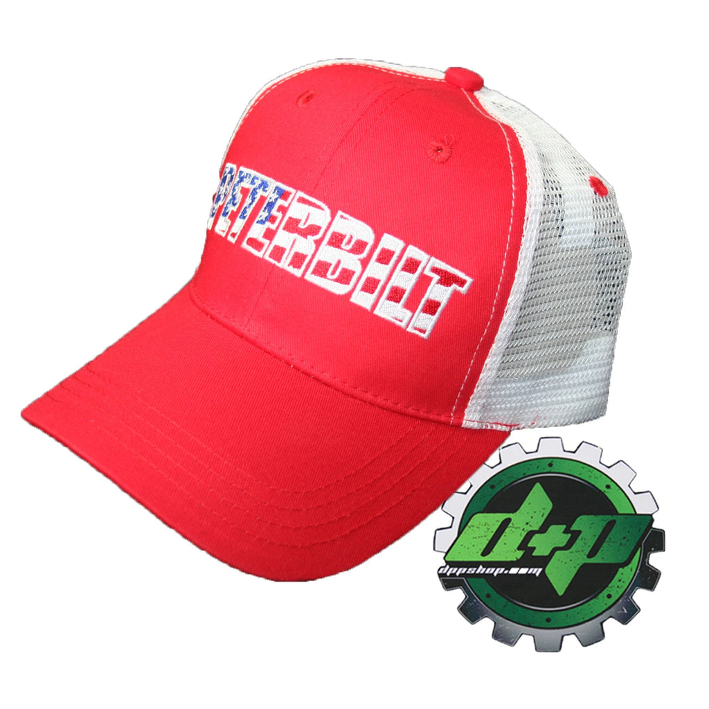 Flag Cap for Peterbilt Truck (Mesh, Red White Blue)