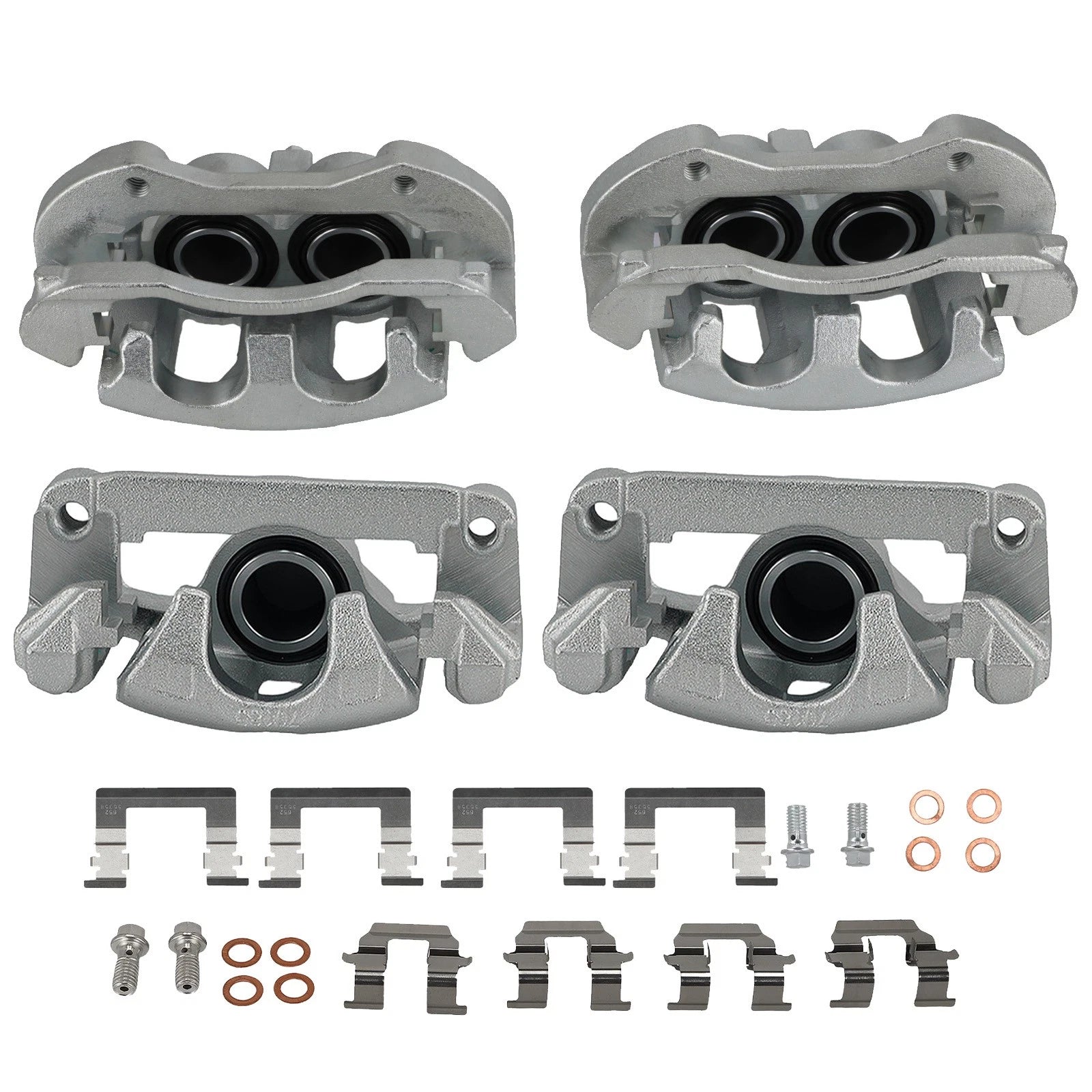 Front & Rear Disc Brake Calipers with Brackets for Chevrolet Impala (2006–2010)