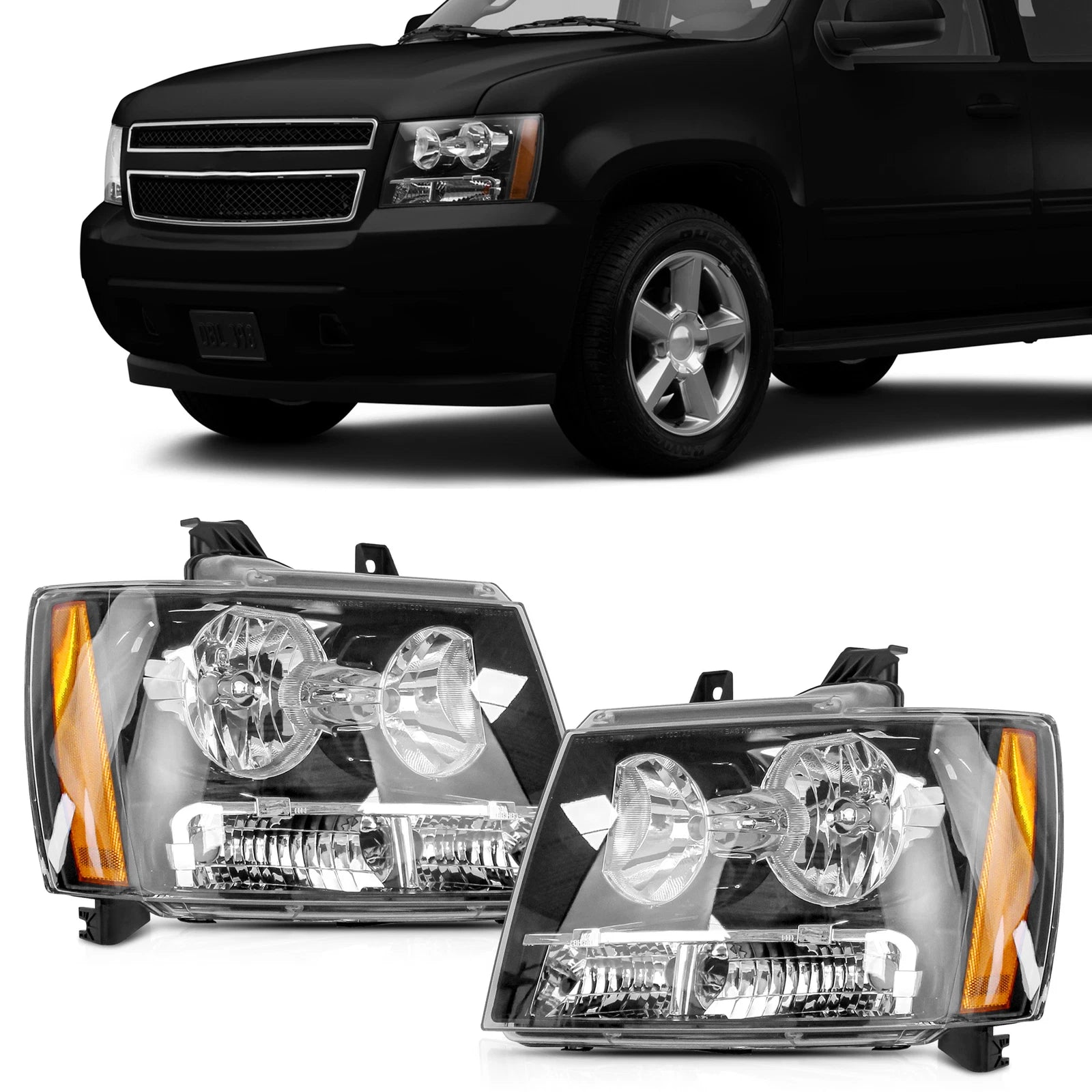 Headlight Corner Lamp Set for Chevy Tahoe Suburban 1500 (2007–2014)