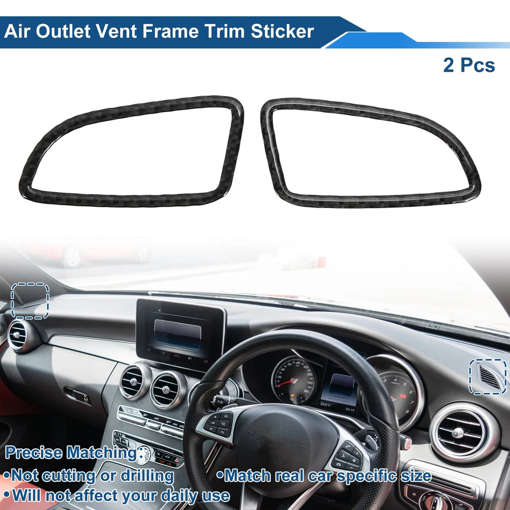 Set of 2 Air Condition Outlet Vent Trim Cover Frame for Mercedes-Benz C300 