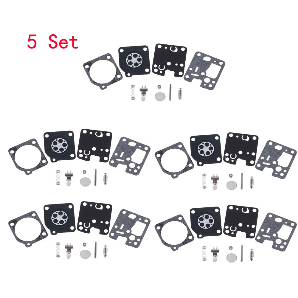 Set of 5 Carburetor Rebuild Kits RB-107 for ZAMA Echo SRM230 SRM231 PB230 PB231