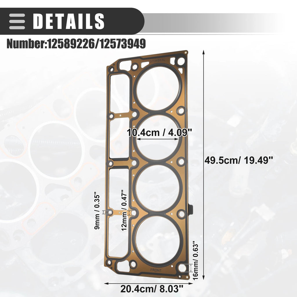 Cylinder Head Gasket for Chevrolet Silverado 1500 (2007–2013) No. 12589226/12573949