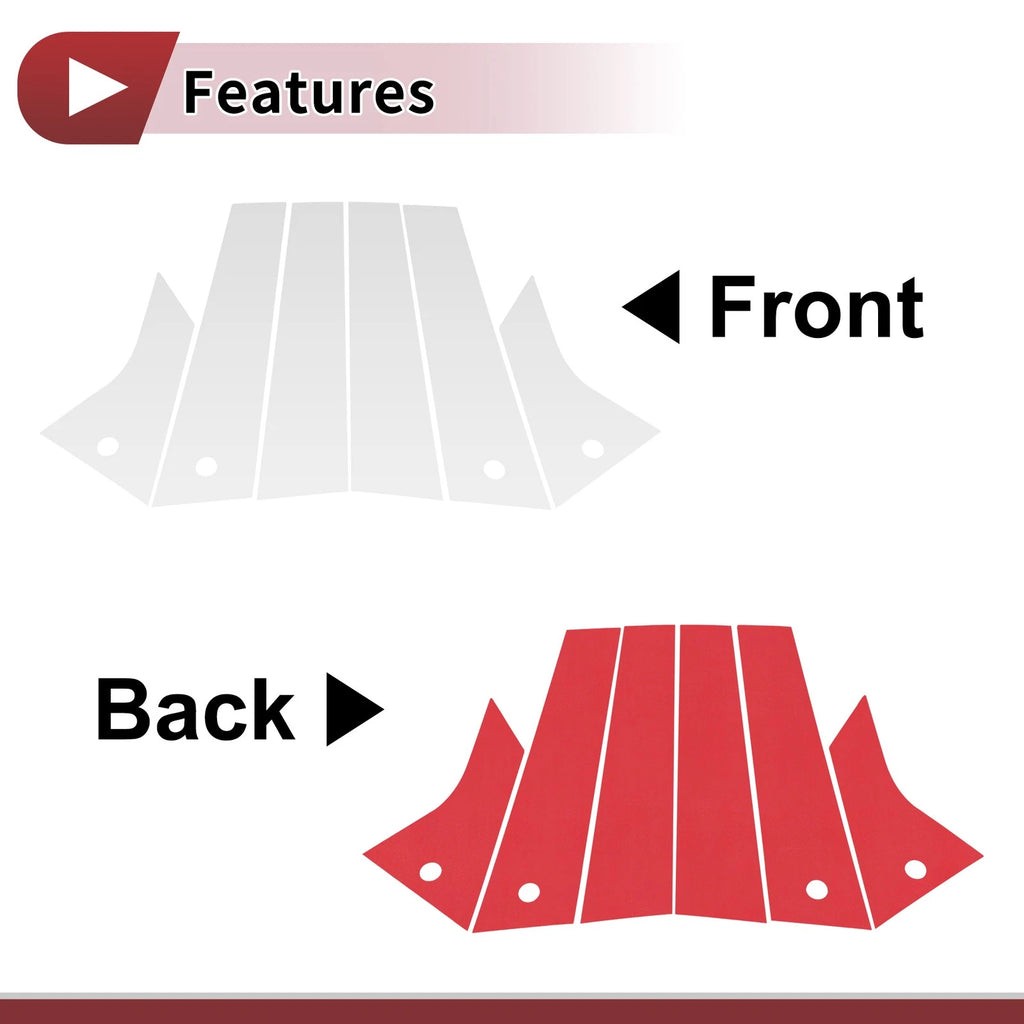 Door Pillar Window Trim for Ford Mach-E (2021–2022) Silver Tone
