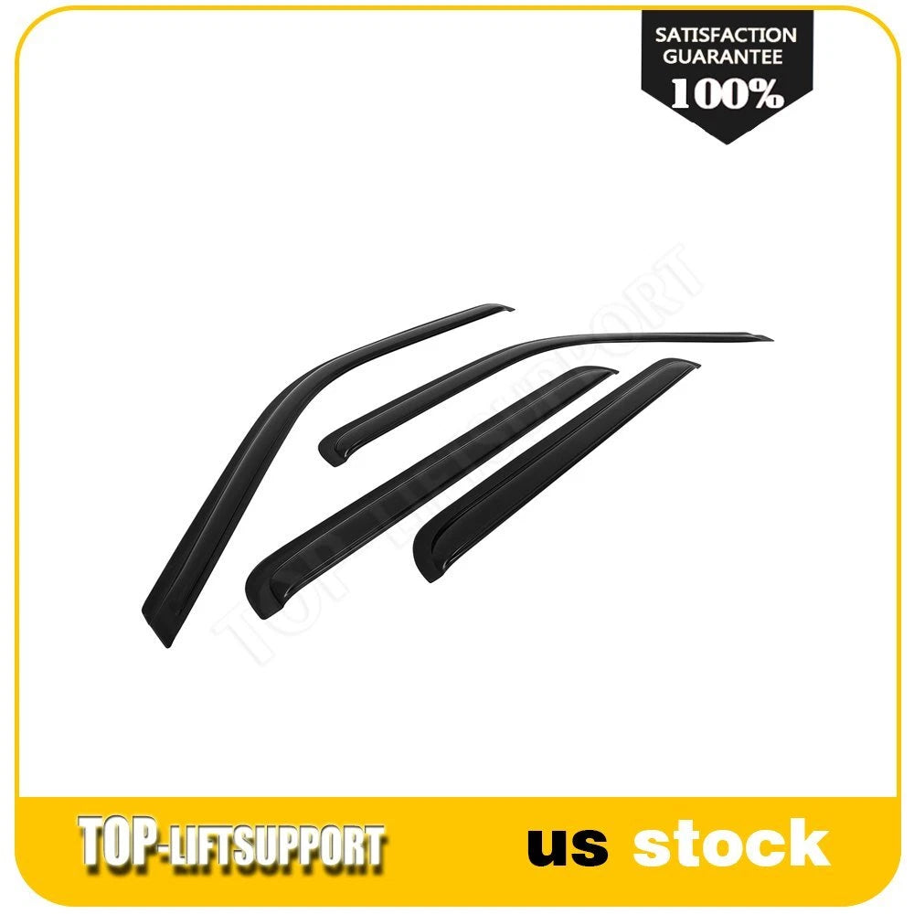 Wavy UV Window Visor Vent Shade Rain Guard for Chevy GMC C/K 1500 Crew Cab