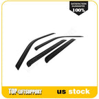 Wavy UV Window Visor Vent Shade Rain Guard for Chevy GMC C/K 1500 Crew Cab