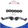 Pair of Black Billet Manual Aluminum Door Window Crank Handles for Universal Fit