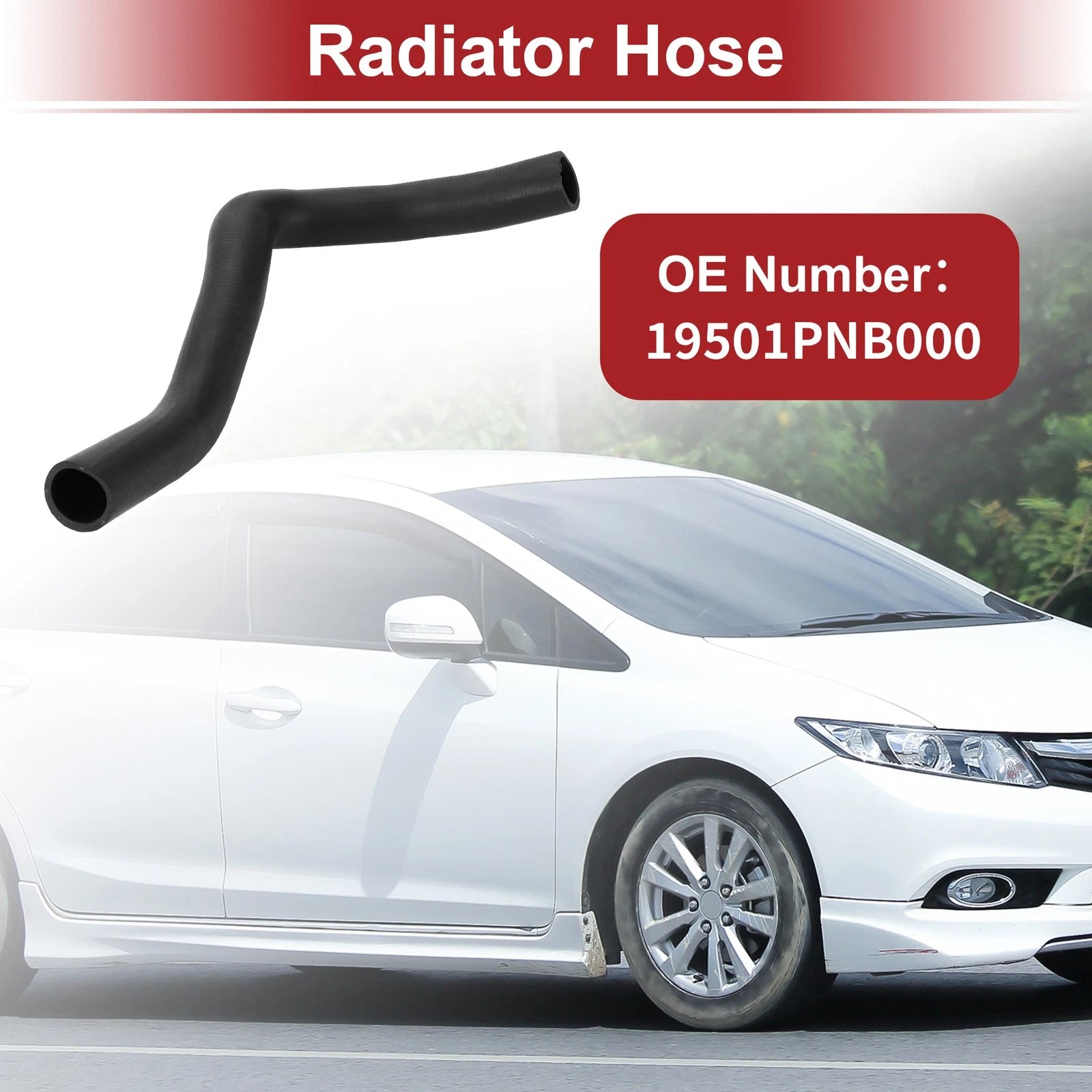 Radiator Hose for Honda CR-V 2.4L (2002–2006) No. 19501PNB000 Rubber Black