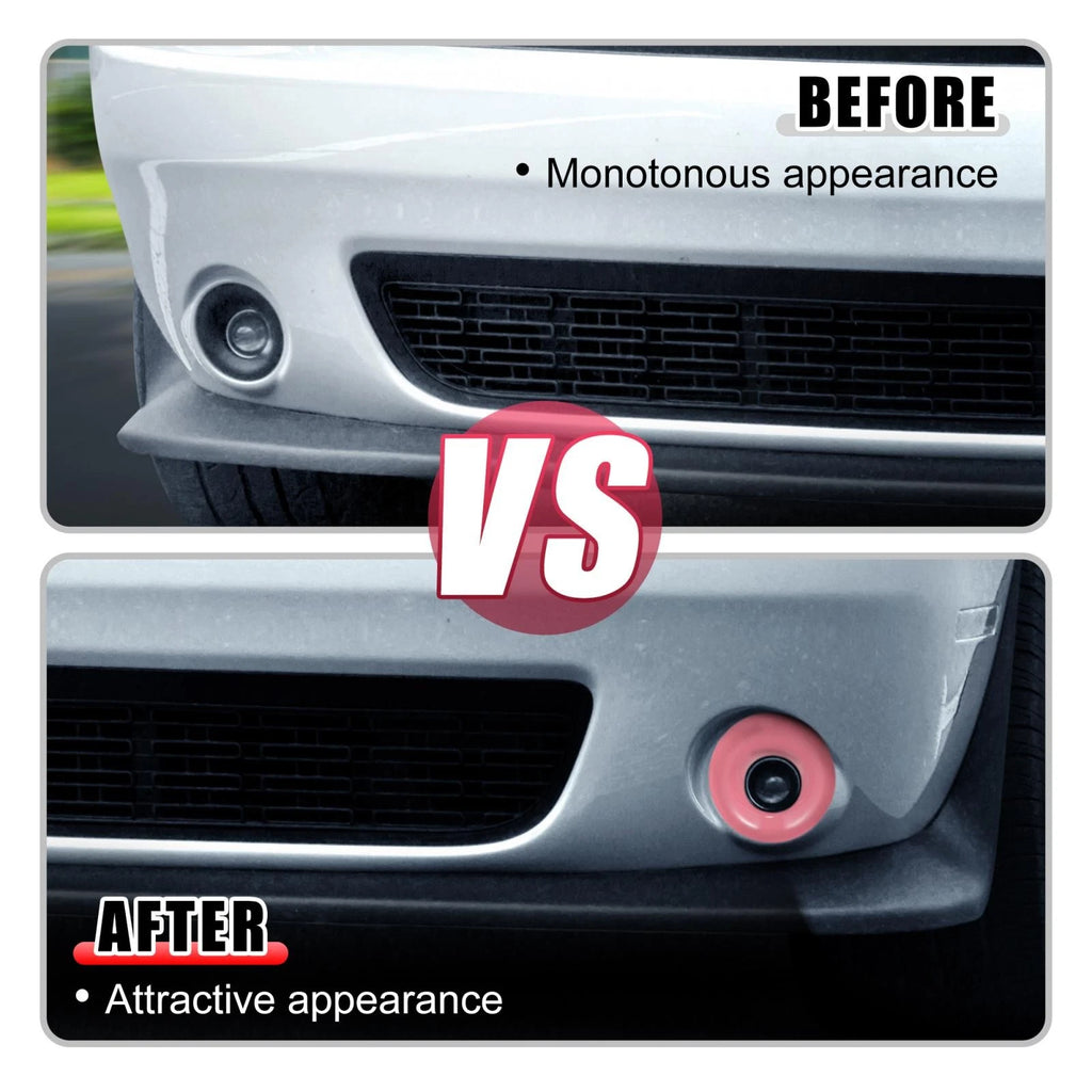 2pcs ABS Front Foglight Covers Trim for Dodge Challenger (2015–2020) Pink