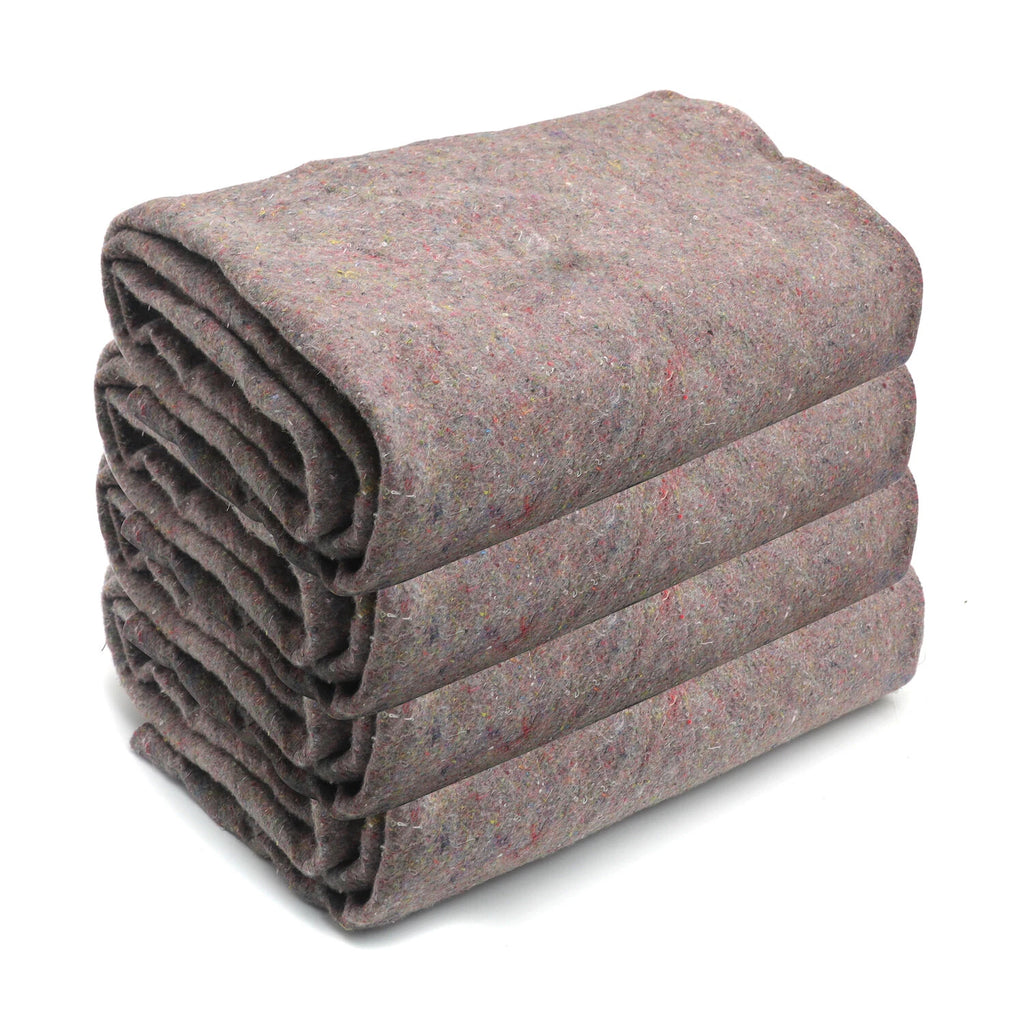 Set of 4 Heavy Duty Textile Moving Blankets 80" x 72"