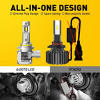 2X 9006 LED Headlight Bulbs for Low Beam (6000K)