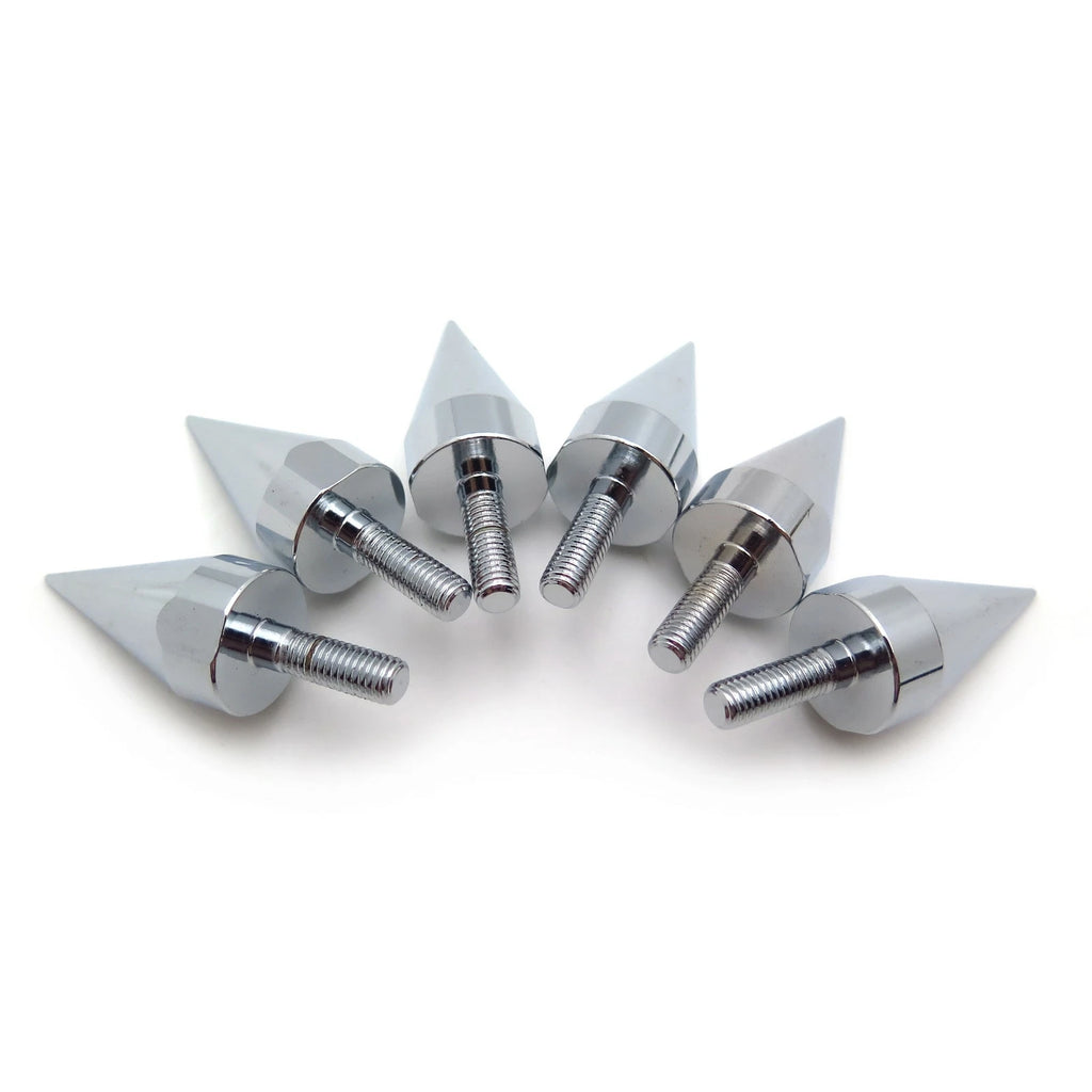 Set of 4 Universal Chrome Motorcycle Spike Bolts for Windscreen Fairings