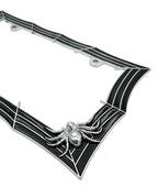 Spider Web License Plate Frame Black Chrome for Cars and Trucks (Universal)