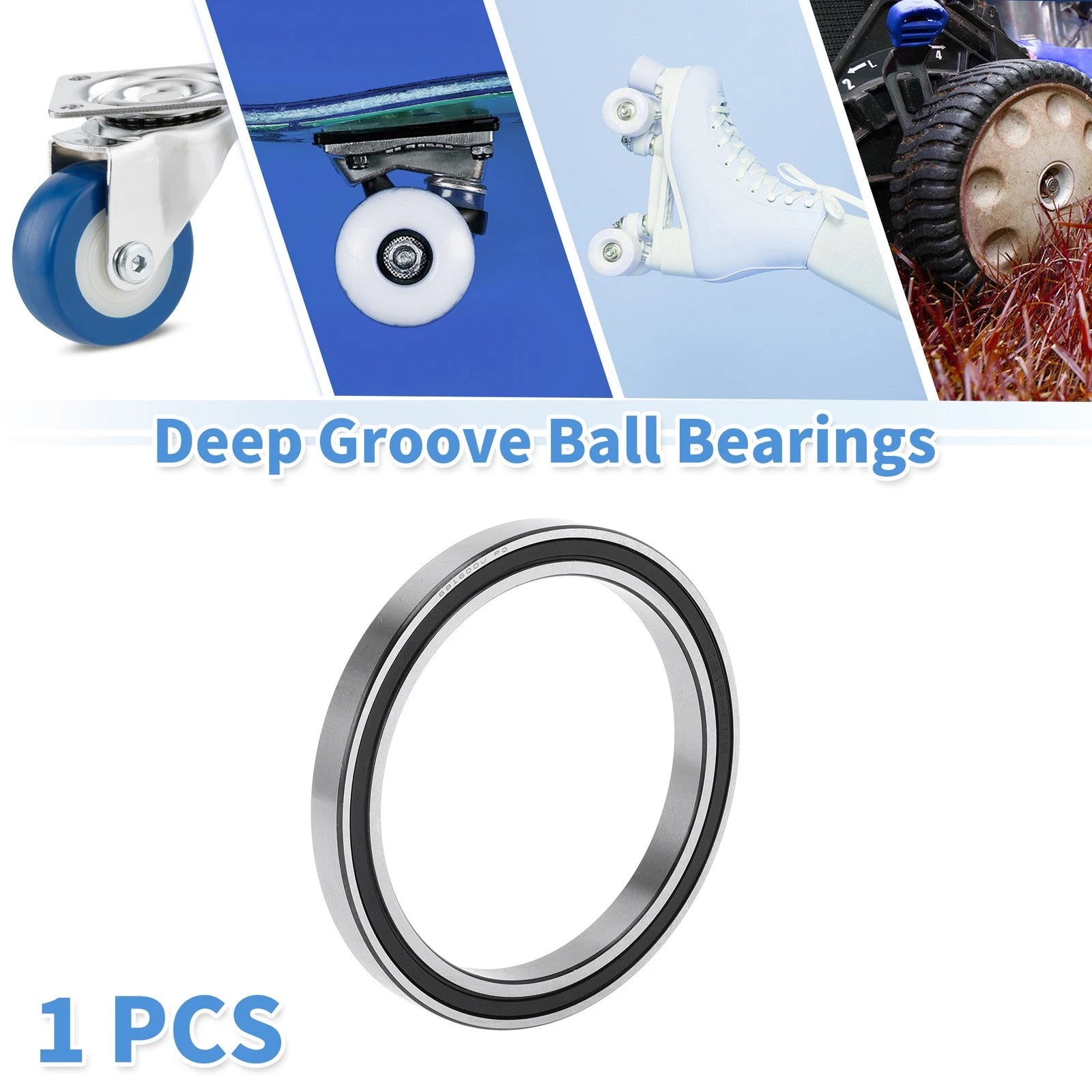 Deep Groove Ball Bearing 6816DDU for Scooter Skateboard (P0 80x100x10mm)