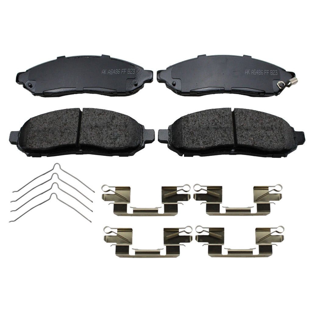 Set of 4 Akebono ProACT Front Ceramic Brake Pads for City Express Frontier Xterra (2015–2019)