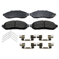 Set of 4 Akebono ProACT Front Ceramic Brake Pads for City Express Frontier Xterra (2015–2019)
