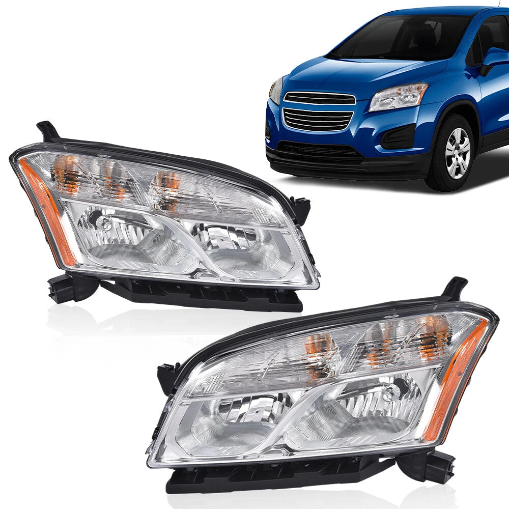 Headlight Assembly Pair for Chevy Trax (2013–2016) Halogen