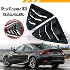 Gloss Black Side Window Louver Shutter Cover Trim for Lexus IS (2013–2020)